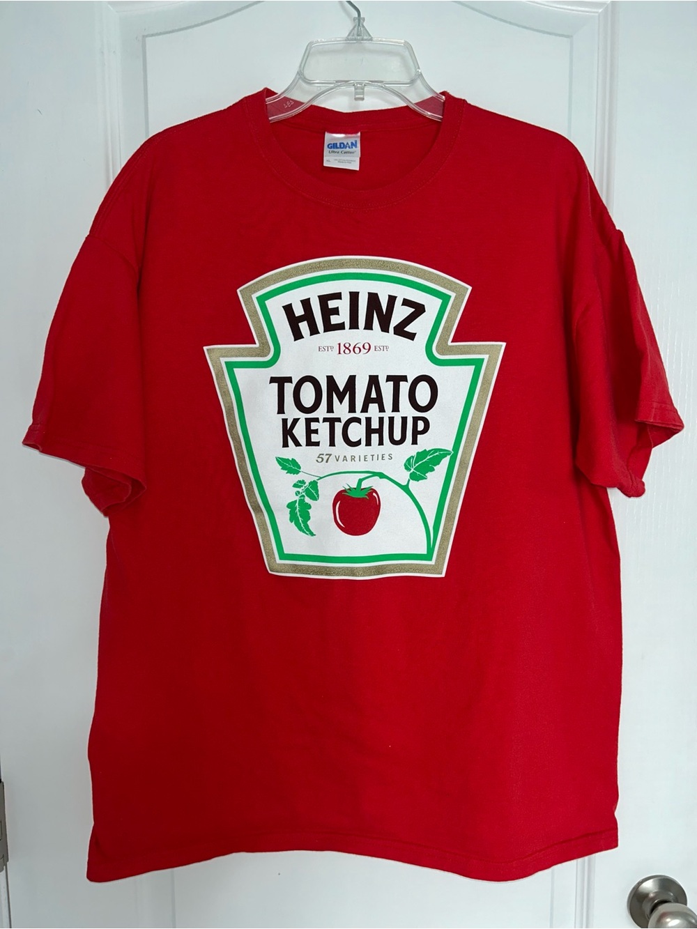 Heinz Tomato Ketchup Graphic T Shirt Men’s XL Red Foodie Streetwear Cotton Tee